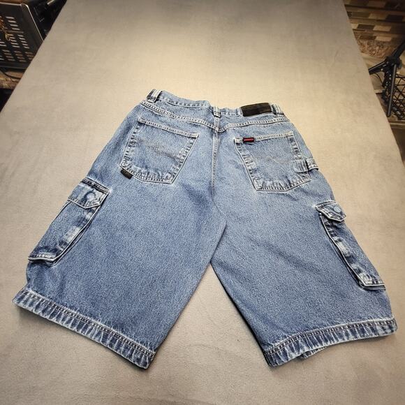 Fubu Jean Shorts Mens 35 Blue Cargo Relaxed Y2K Streetwear 90s - Picture 7 of 8